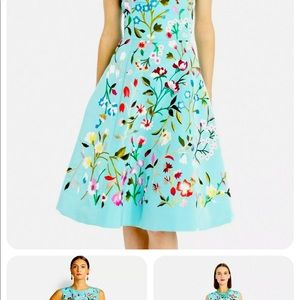 Beautiful ALine silk embroidered dress excellent condition